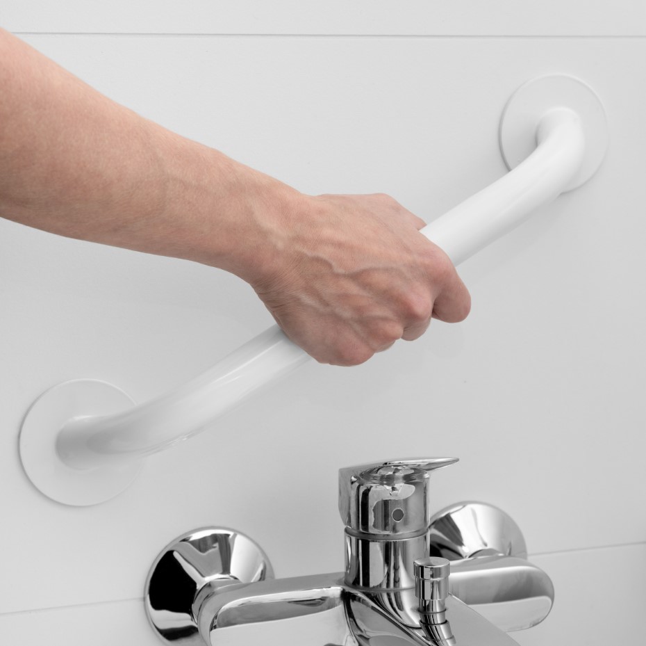 Koupelnové madlo rovné 40 cm bílé - Obrázek 2