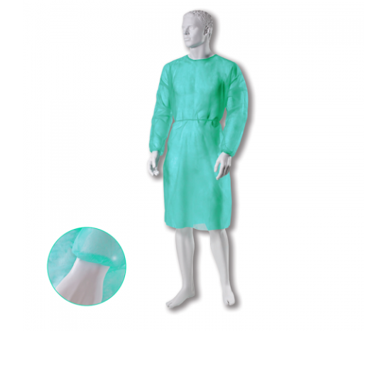 Zástěra z netkané textilie s gumičkou 20g velikost XL 1ks zelená