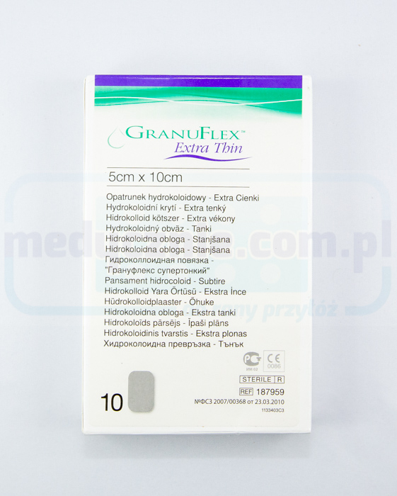 Hydrokoloidní obvaz Granuflex Extra Thin 5*10cm 1ks