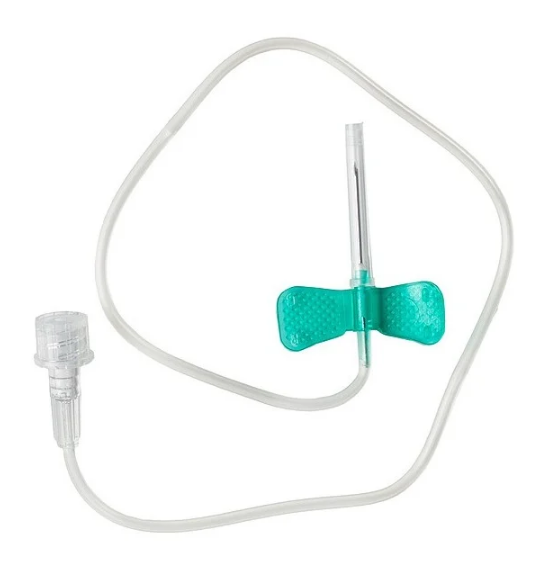 Motýlí jehla 0,8 G21 zelená 1ks KD-FLY