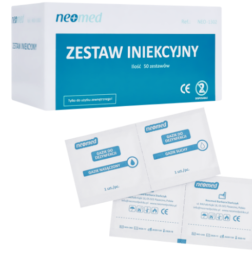 DUO suché/vlhké dezinfekční tampony na kůži 100ks