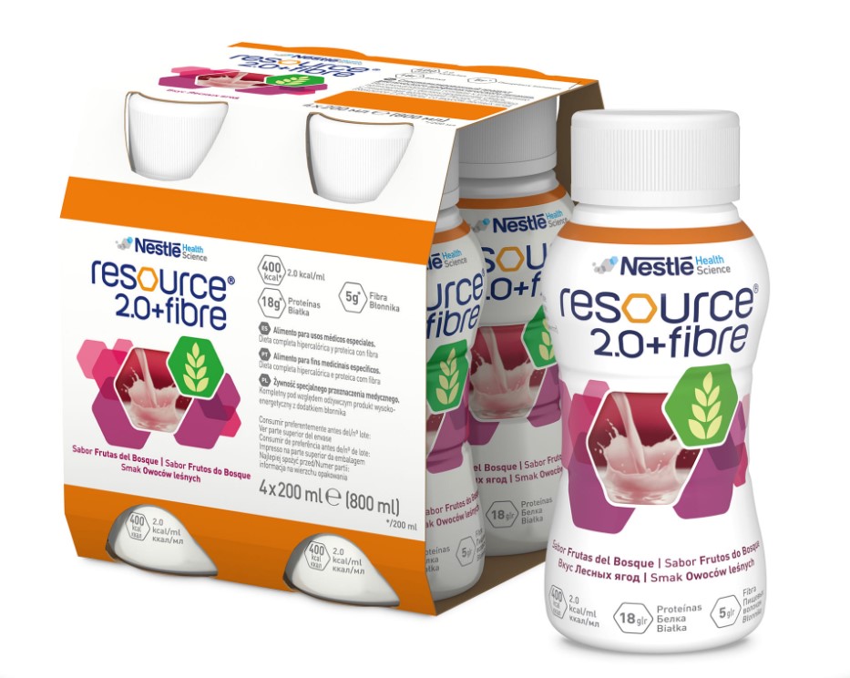 Resource 2.0+Fibre 4x200ml příchuť lesního ovoce