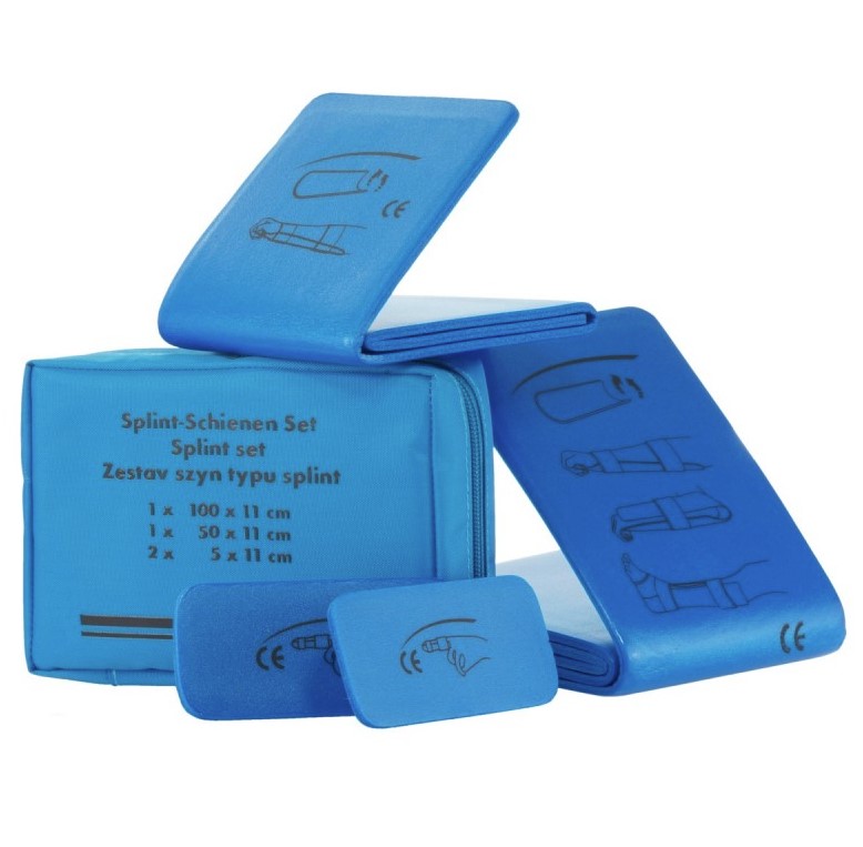 Sada 4 ks dlahových lišt v modrém kufříku