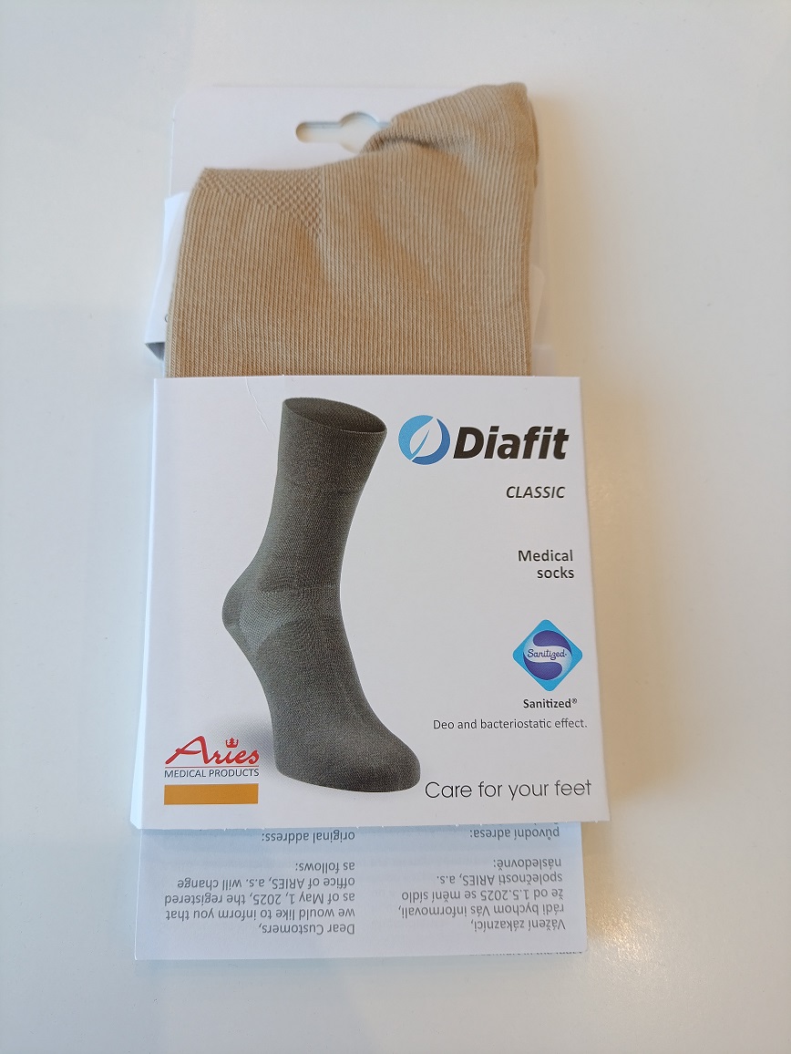 Avicenum DiaFit CLASSIC velikost 41-44 pár 8002 hnědé diabetické ponožky
