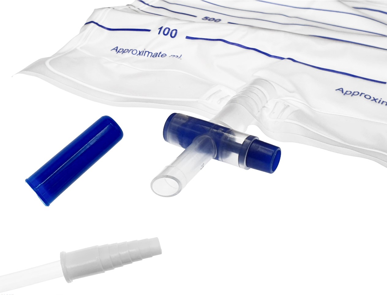 24hodinový sběrný vak na moč s T-ventilem 2L 1ks