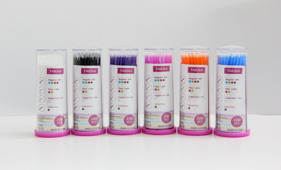 Aplikátory 100ks fialové