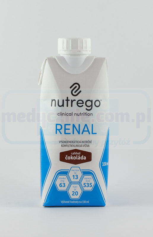 Nutrego Renal 330ml čokoládový hyperkalorický se sníženým obsahem elektrolytů 1ks