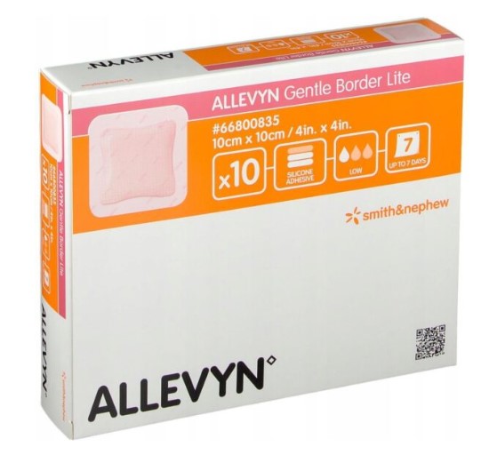 Allevyn Gentle Border Lite 10* 10cm 1ks