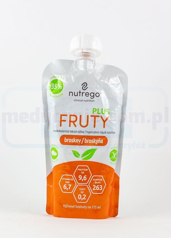 Nutrego Fruty Plus 175 ml Broskev doplněk stravy