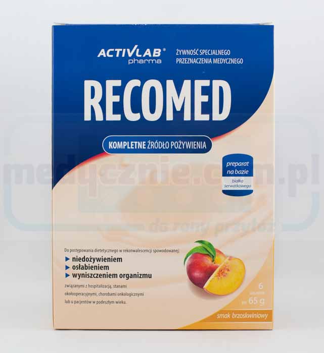 RecoMed nutriční koktejl broskev 65g 1ks