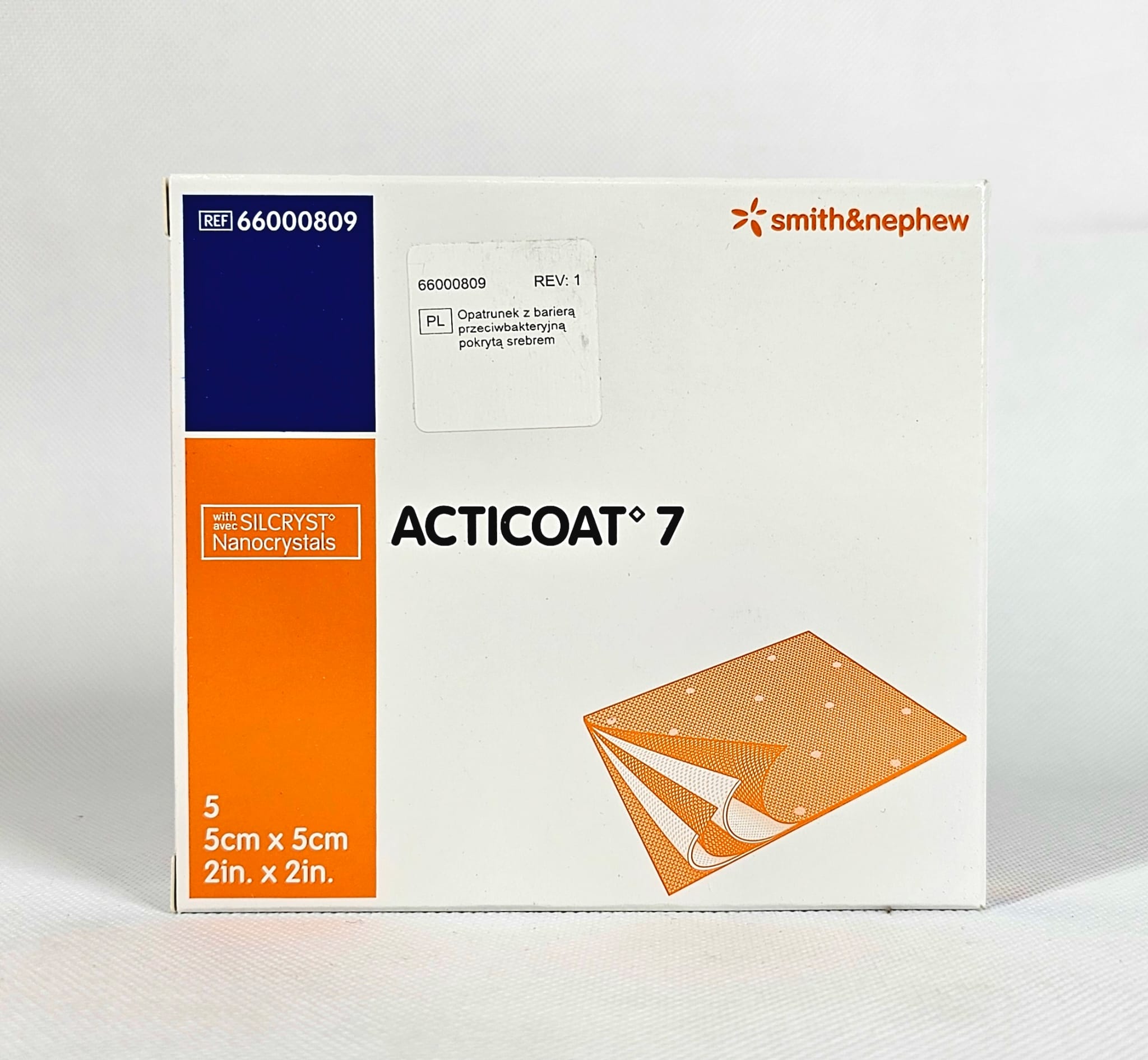 Acticoat 5* 5cm 1ks antimikrobiální obvaz s nanokrystalickým stříbrem