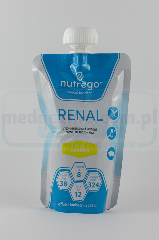 Nutrego Renal 200ml vanilka hyperkalorický se sníženým obsahem elektrolytů 1ks