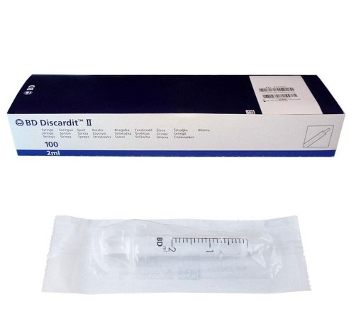 BD stříkačky 2ml 100ks