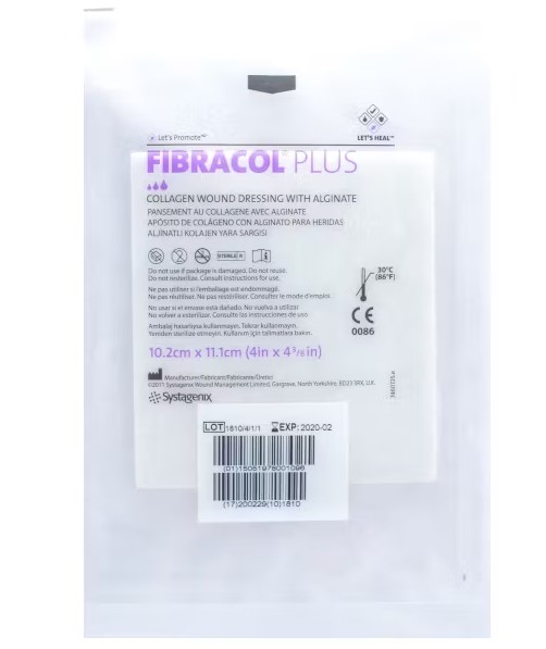 Fibracol Plus 10,2* 11,1cm 1ks kolagenový obvaz s alginátem