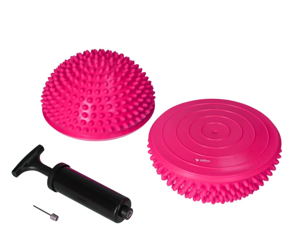 Smyslový polštářek/hemisféra žlutáBALANCE růžová 2ks