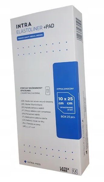 Obvaz se savou podložkou ELASTOLINER+PAD 10cm x 30cm 25ks