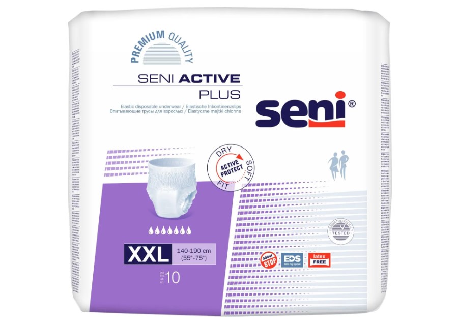 Seni Active Plus 2X- VELKÉ absorpční kalhotky 10ks