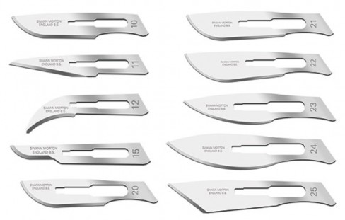 Swann- Morton 21 100ks skalpelových čepelí