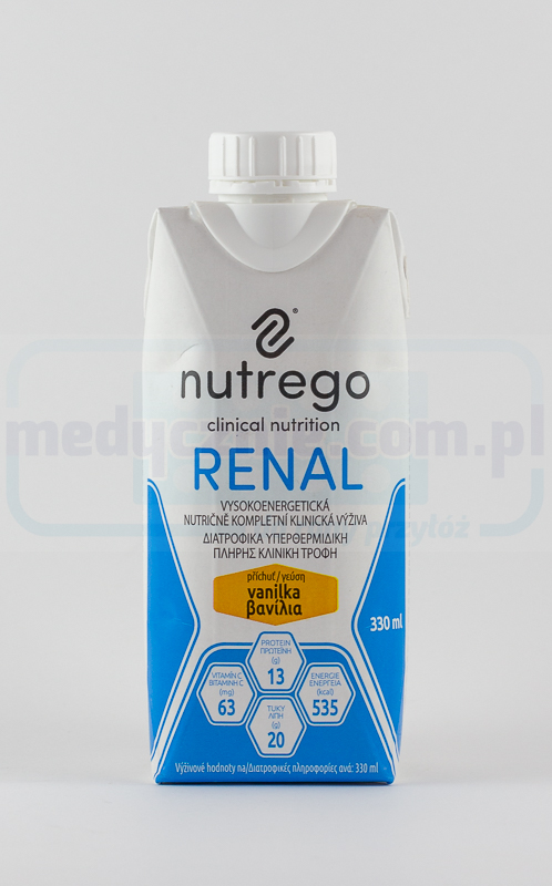 Nutrego Renal 330ml vanilka hyperkalorický se sníženým obsahem elektrolytů 1ks