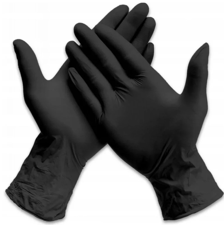 Black M 100ks nitrilových rukavic bez prášku