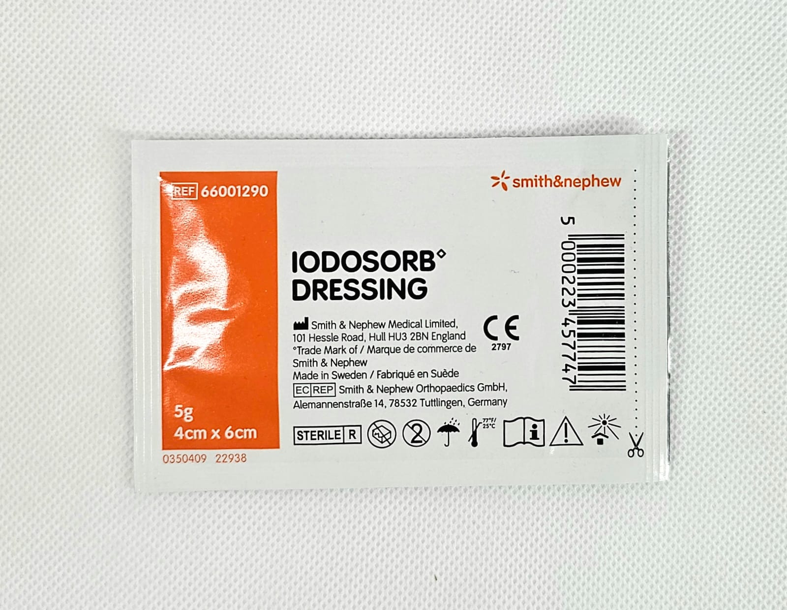 Jodosorb obvaz 5g 4* 6cm 1ks obvaz s jódem