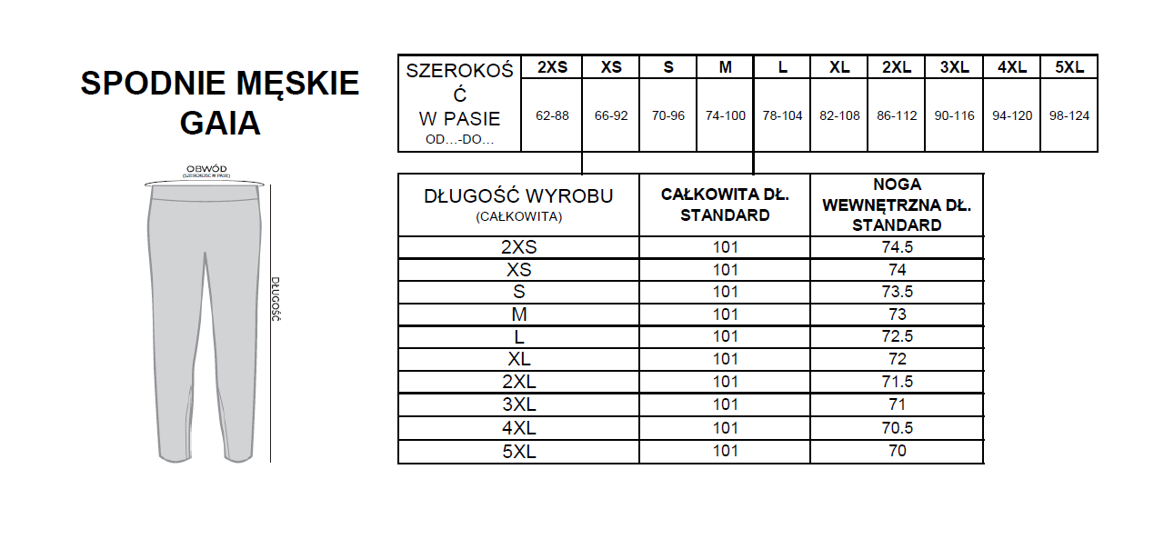 Lékařský set GAIA pánský černý 2XL - Obrázek 3