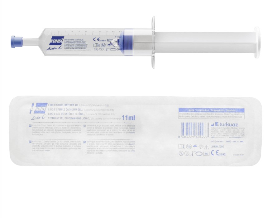 Katetrizační gel 11ml s lidokainem KONIX 1ks