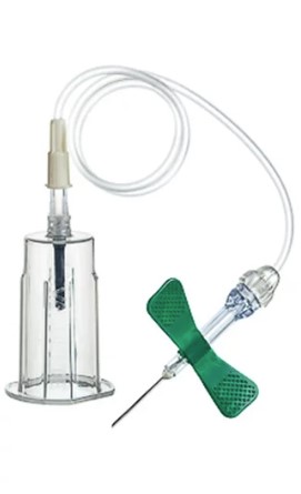 Bezpečnostní motýlková jehla 21G 0,8* 19mm s trubičkou 7,5 19cm 35ks Vacuette Greiner REF 450085v1