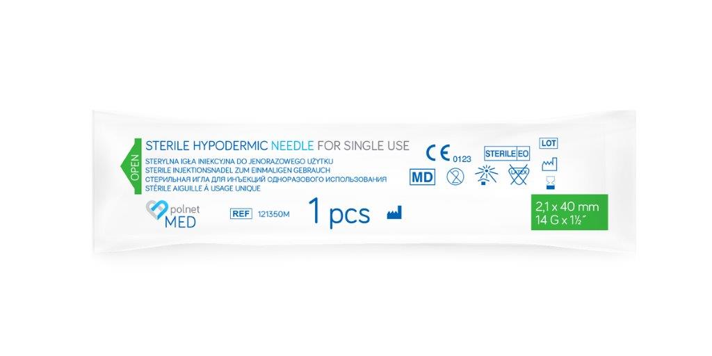 Jehly j.u. POLnet-MED 2,1 x 40mm 100ks - Obrázek 2