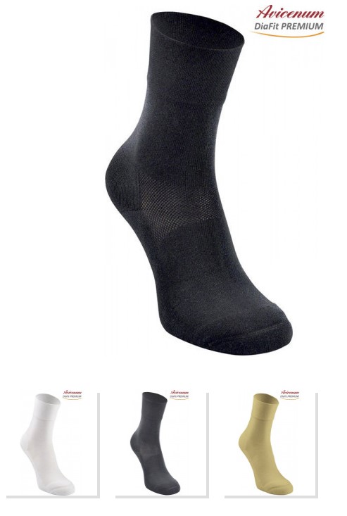 Avicenum DiaFit PREMIUM diabetické ponožky velikost 41-44 pár 9999 černé