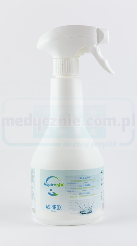 Aspirox 500 ml s rozprašovačem na čištění, zvlhčování a dezinfekci ran
