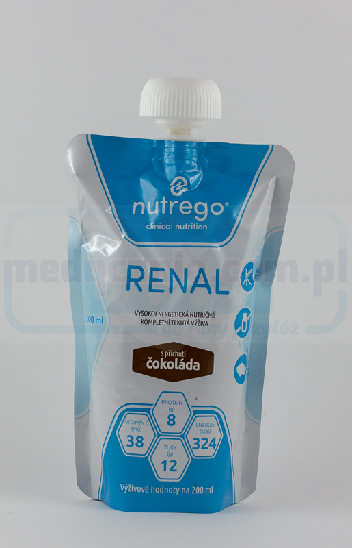 Nutrego Renal 200ml čokoládový hyperkalorický se sníženým obsahem elektrolytů 1ks