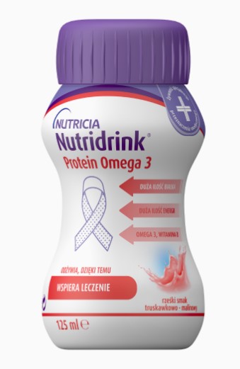 Nutricia Nutridrink Protein Omega 3 125ml křupavá jahodovo-malinová příchuť
