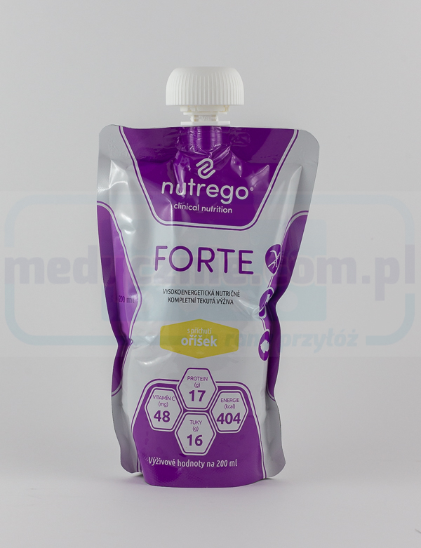 Nutrego Forte 12x200 ml Arašídová vysokokalorická dieta s vysokým obsahem bílkovin