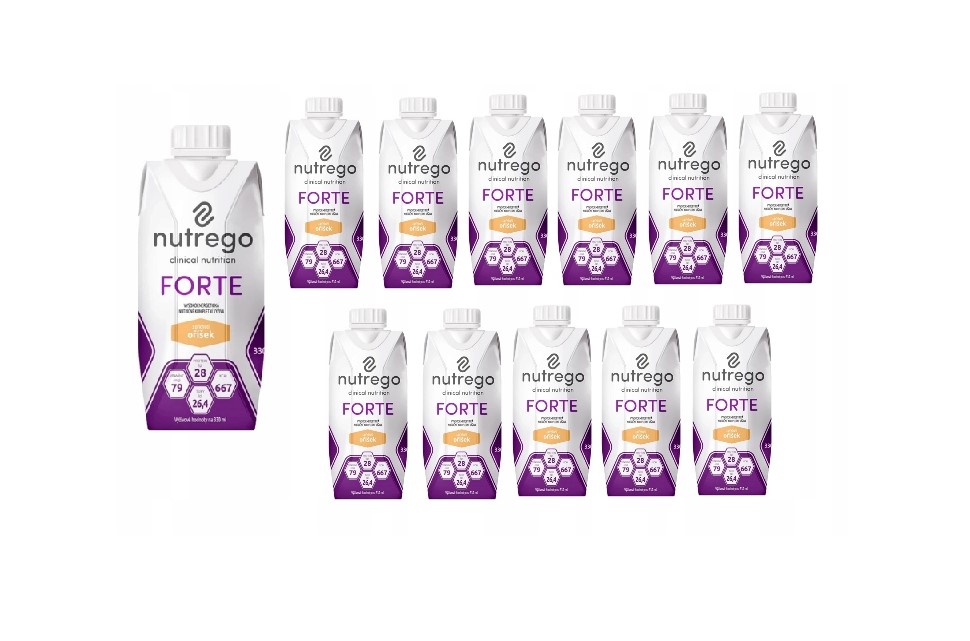 Nutrego Forte 12x330 ml Arašídová vysokokalorická dieta s vysokým obsahem bílkovin