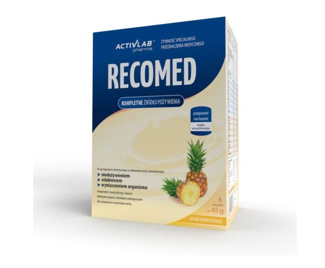 RecoMed nutriční koktejl 6x65g ananas