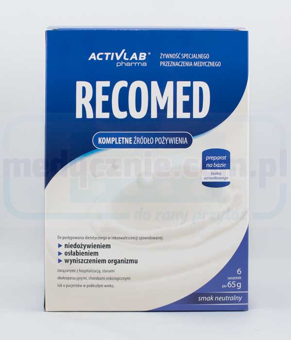 Výživový koktejl RecoMed 6x65g neutrální