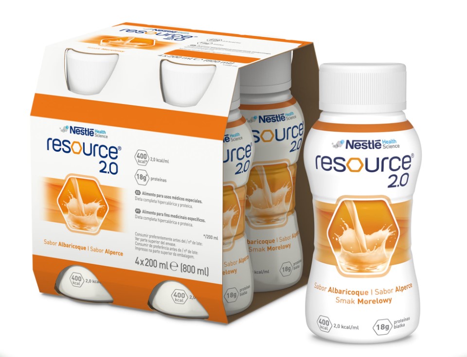 Resource 2.0 4x200ml meruňková příchuť