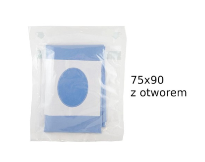 Sterilní imunita REF 150 015 (papír+fólie) 75*90cm, otvor 6x8cm samolepicí sterilní rouška