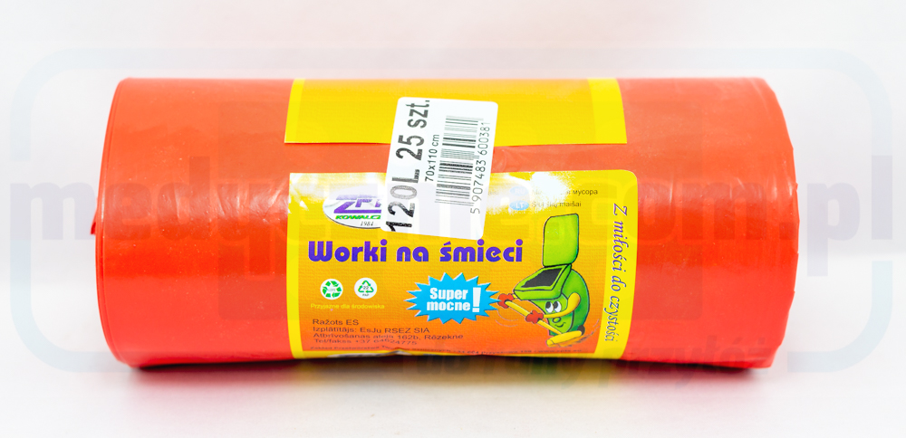 Pytle na odpadky 120L 10ks červené