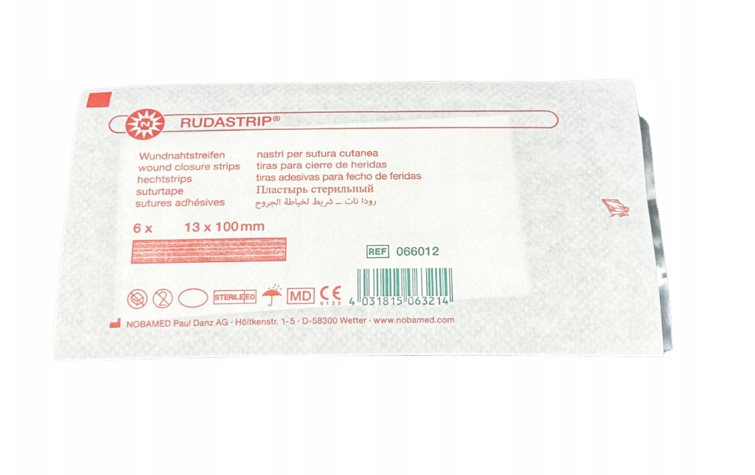 Rudastrip proužky pro uzavírání ran 13mm* 100mm 6ks