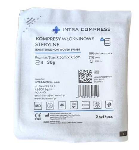 Sterilní netkaný obklad 4W 7,5*7,5cm 2ks blistrů
