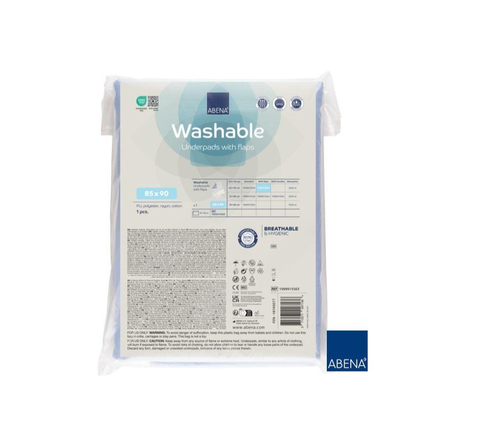 Opakovaně použitelná ochranná podložka 90x85cm 1ks s oušky ABENA
