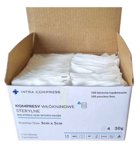 Sterilní netkaný obklad 4W 5*5cm 2ks blistr 100ks