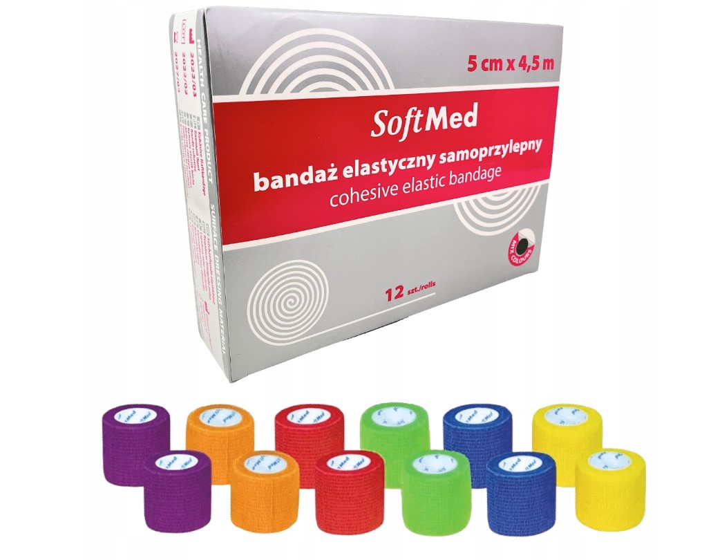 Kohezní obvaz 5cm*4,5m 12ks PEVNÝ - SADA I