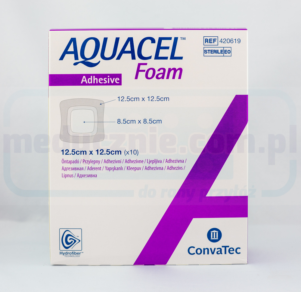 Aquacel pěnové lepidlo 12,5*12,5 cm vícevrstvý pěnový obvaz 1ks