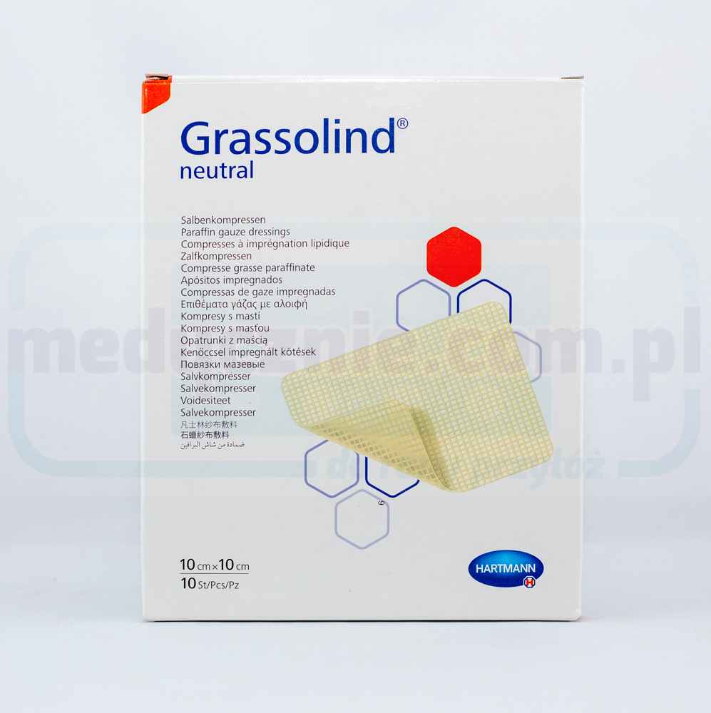 Grassolind 10*10cm obvaz na popáleniny 1ks