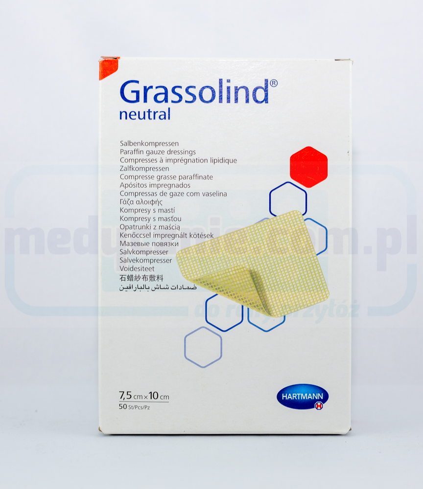 Grassolind 7,5*10cm obvaz na popáleniny 1ks
