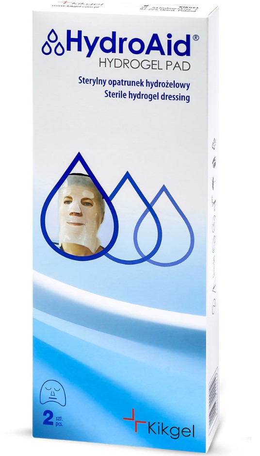 HydroAid - obličejová maska 1ks sterilní hydrogelový obvaz
