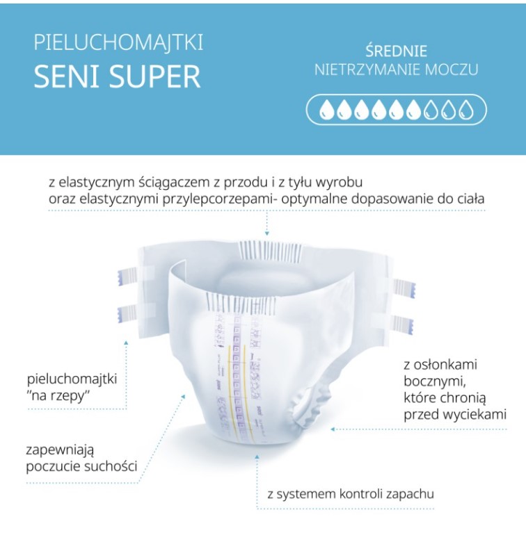 Plenky pro dospělé Super Seni MEDIUM 10 ks